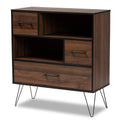 Walnut Brown 1-Drawer Wood Bookcase P62949