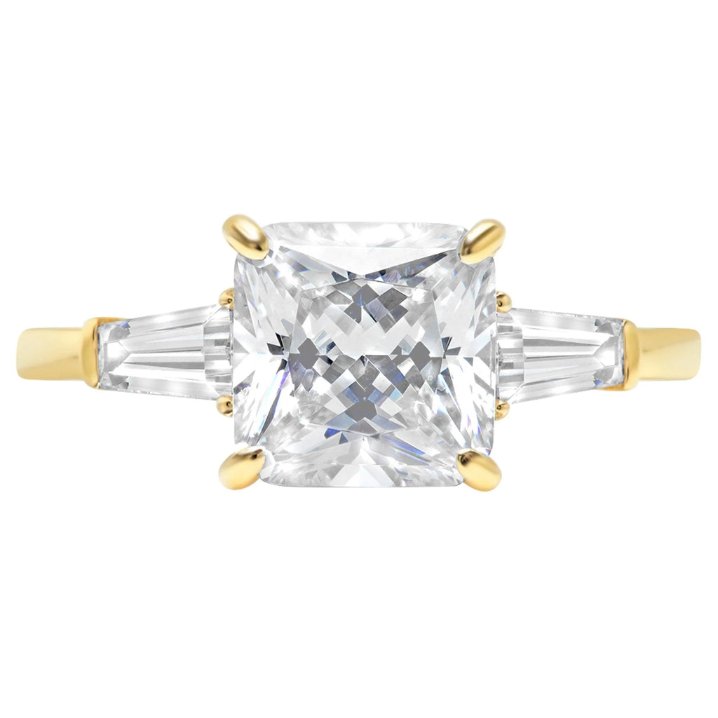 18K Yellow Gold Three-Stone Diamond Engagement Ring M560