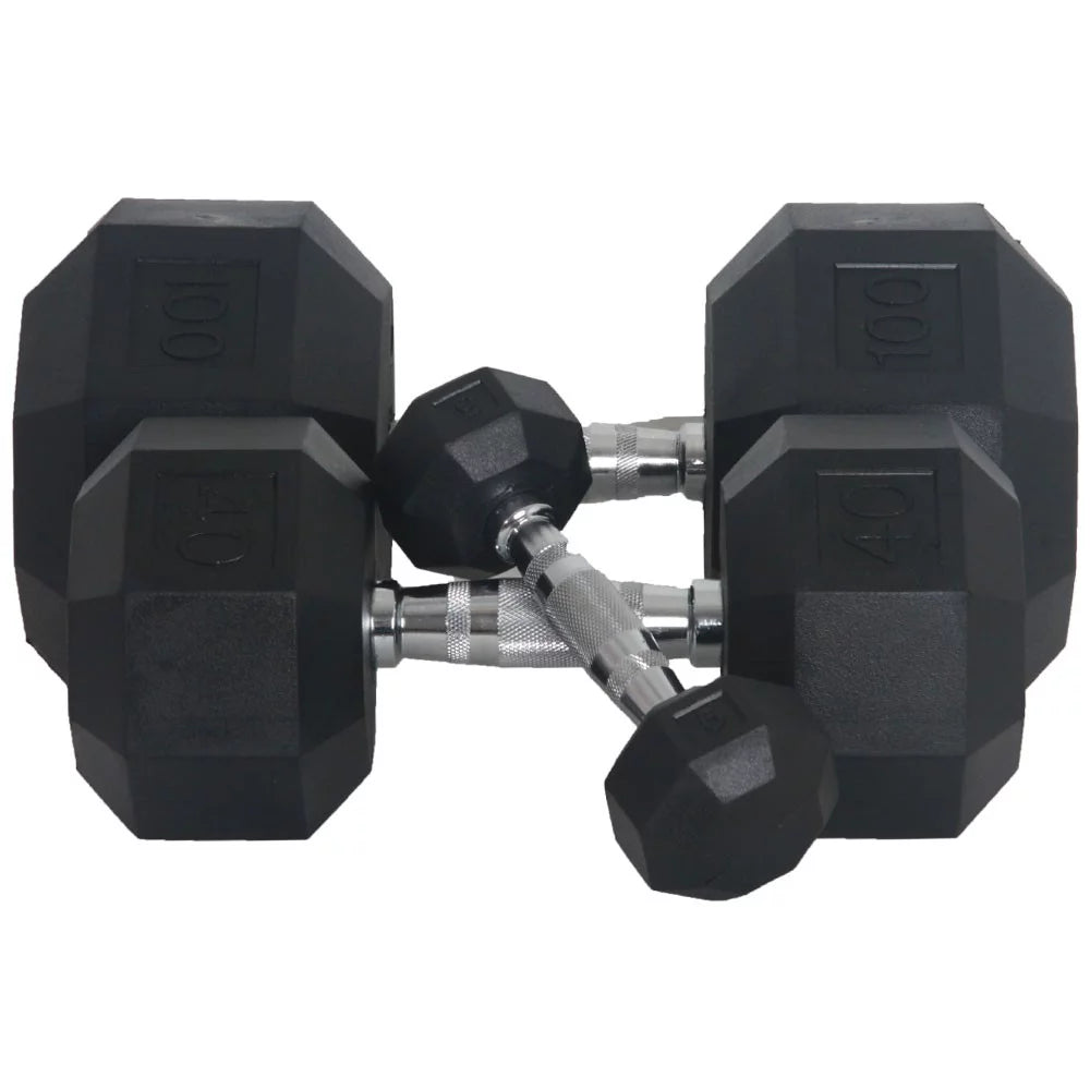 25 lbs Pair Rubber Hex Dumbbell G3883