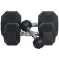 25 lbs Pair Rubber Hex Dumbbell G3883