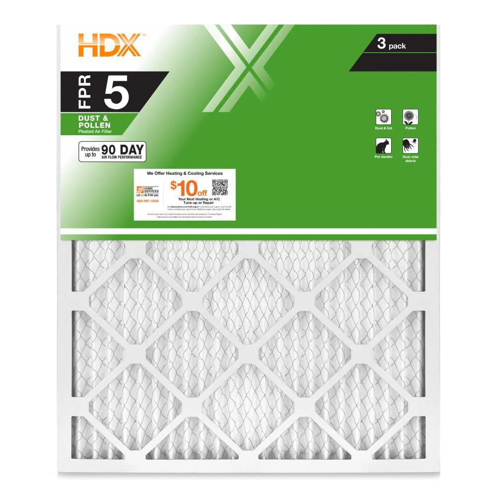 16 X 20 X 1 Pleated Air Filter 3-Pack K728559