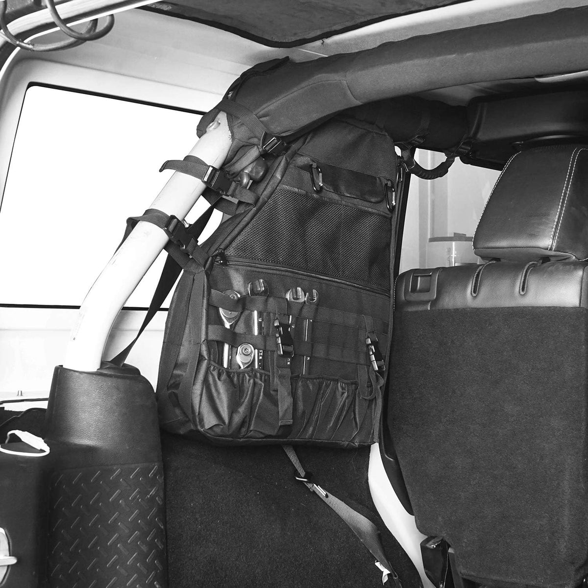 2X Roll Bar Storage Bag Cargo Cage Multi-Pockets Organizers Tool Storage Q259