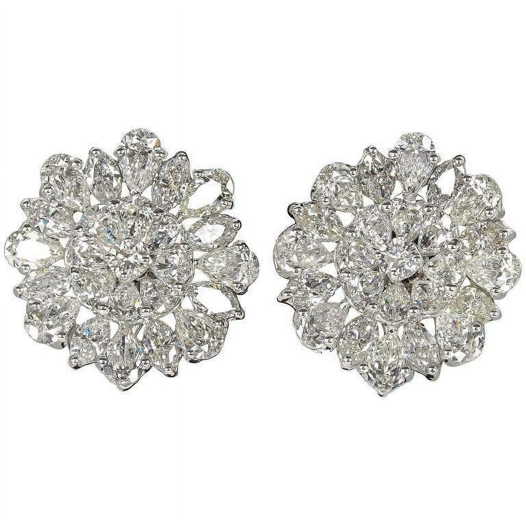 Platinum Button Earrings X420