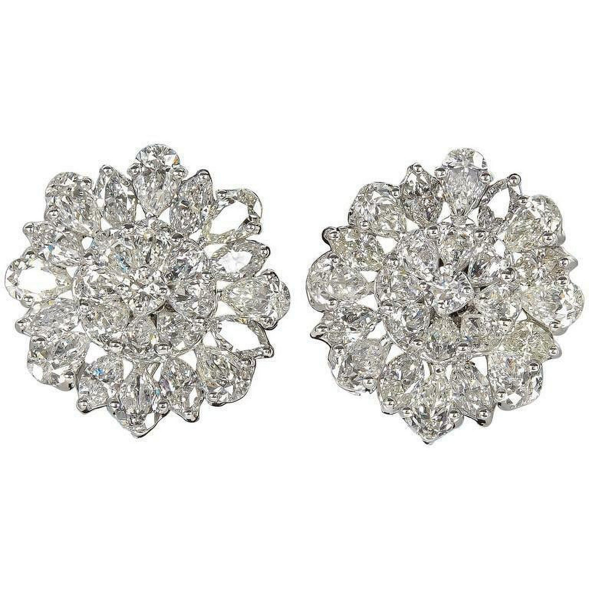 Platinum Button Earrings X420