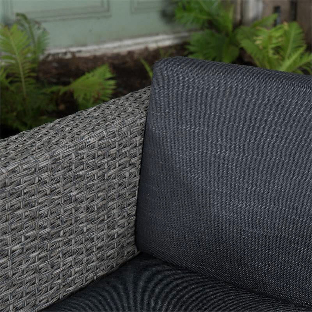 4 Pc Gray Club Chair Set with Wood Coffee Table J319906