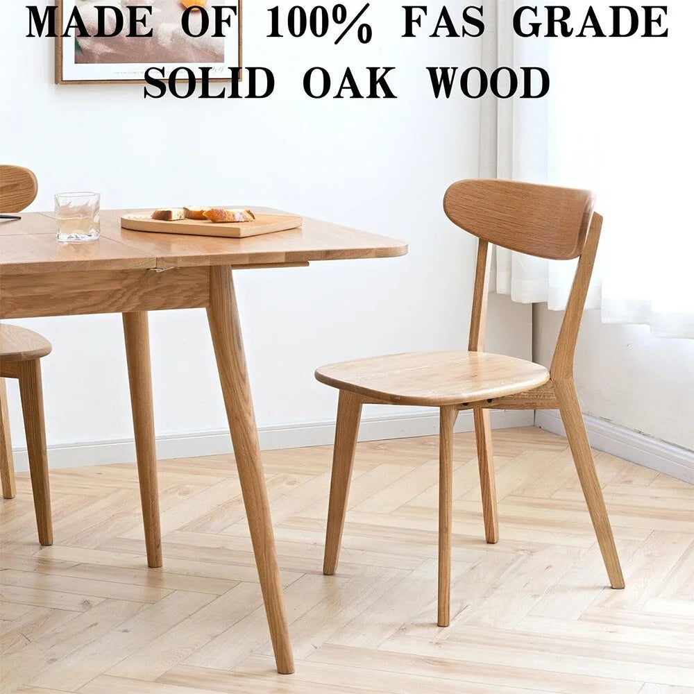 Solid Oak Wood Dining Chairs Set of 4 Z646146