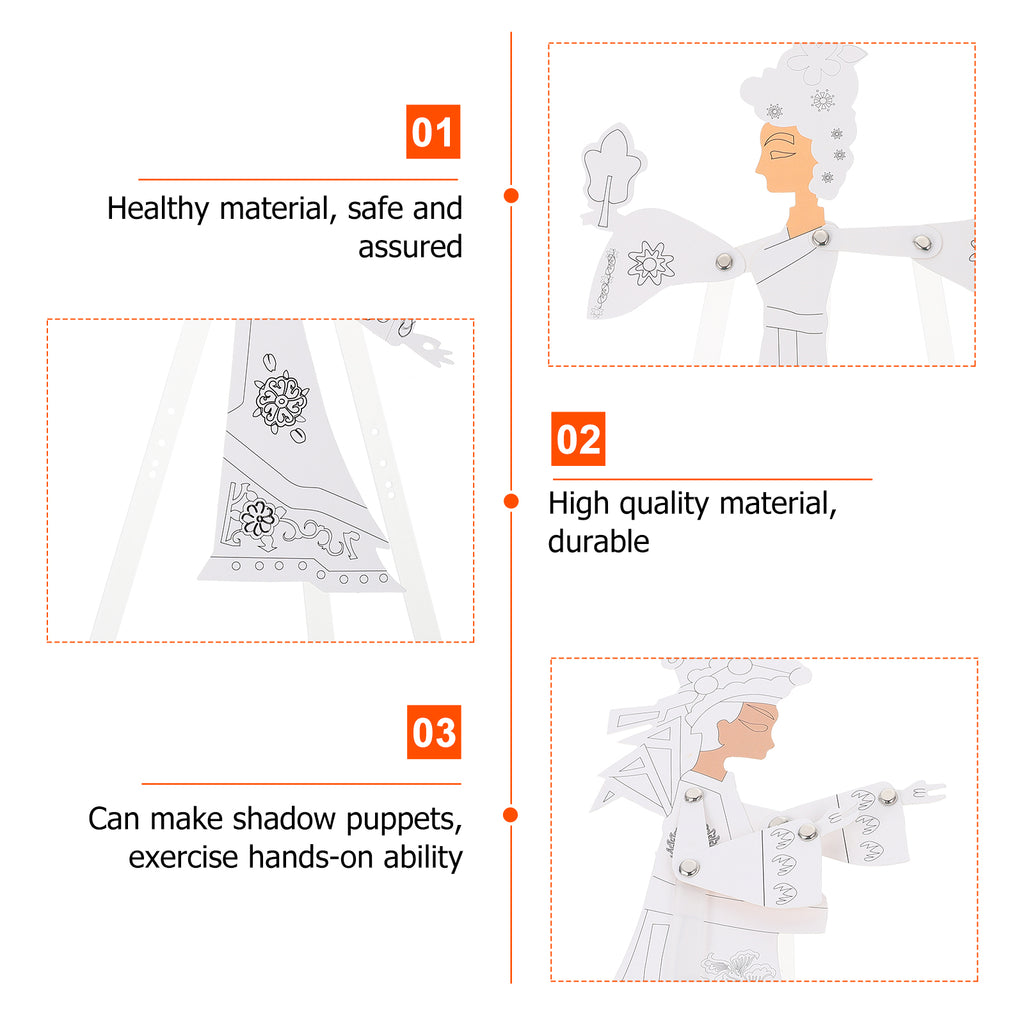 DIY Material Kit Toys for Toddlers Shadow Puppetry Making Tools Chinese Handmade Materials Child N61586