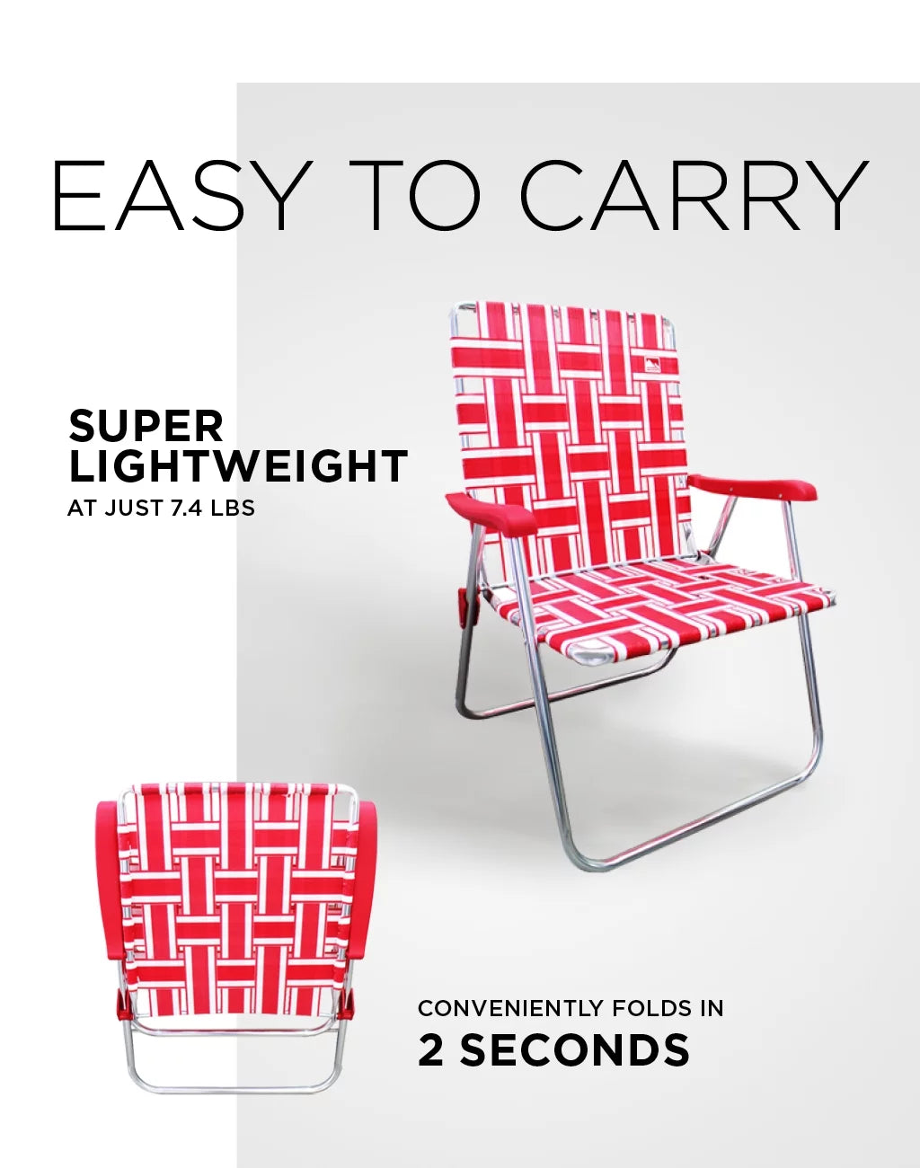 2-Pack Aluminum Webbed Folding Lawn Camp Chair A43055