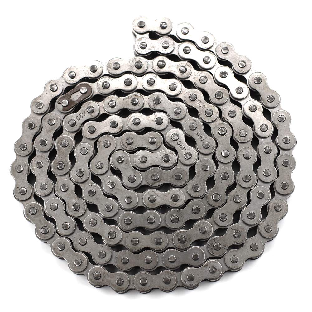 420 Roller Chain 132 Link with Chain Breaker, Pack of 2 Y40495