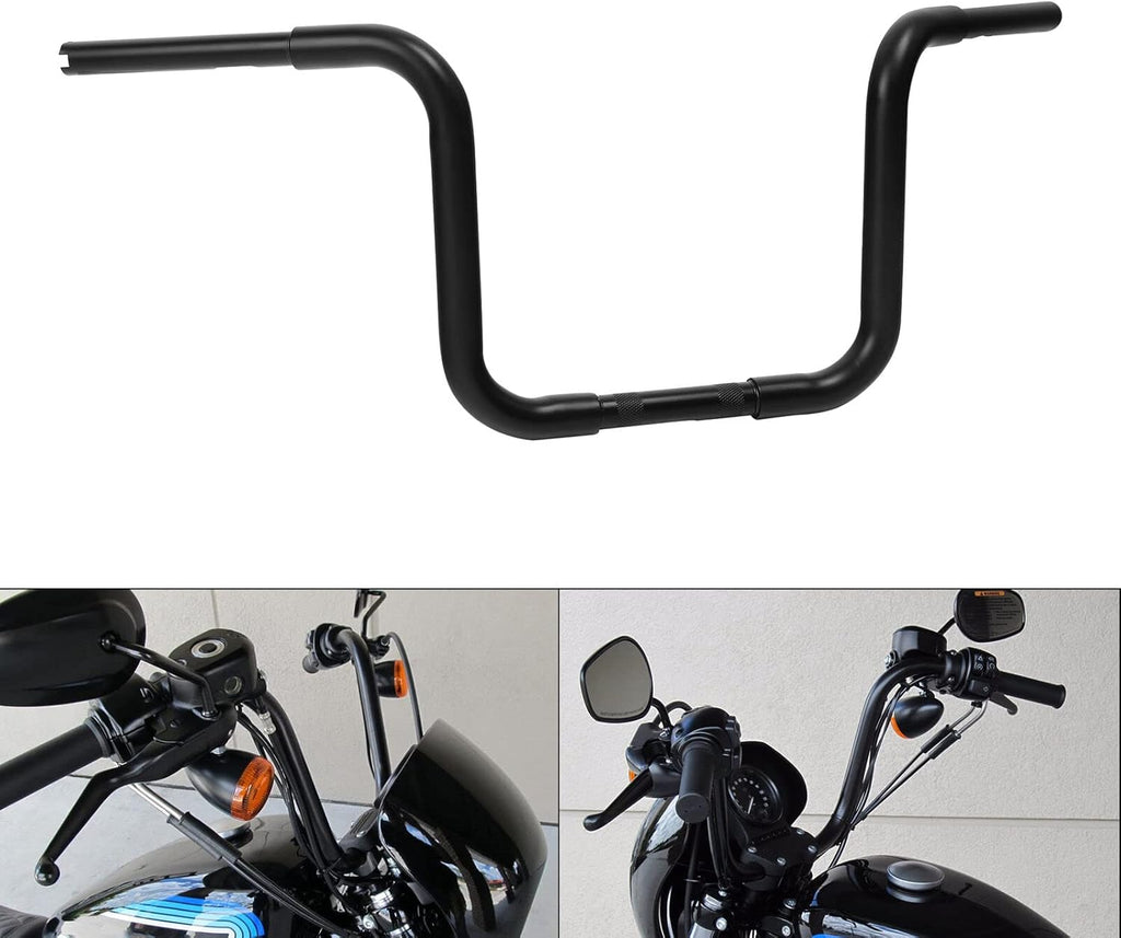 Black 18" Rise Ape Hanger Handlebar 1-1/4" FAT B35866