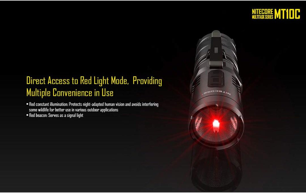 Tactical Flashlight with Red Light and Rechargeable Battery U26090
