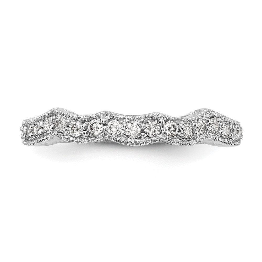 14K White Gold Lab Grown Diamond Band Size 7 N8357