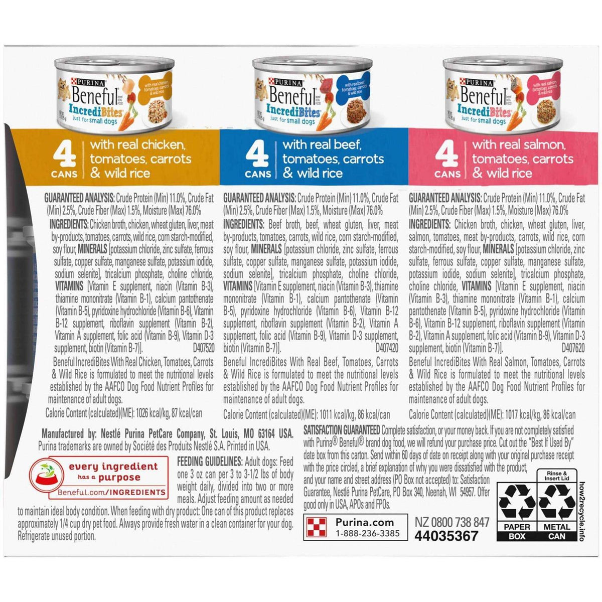 Small Breed Wet Dog Food Variety Pack D8502