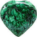 Malachite Crystal Heart Palm Stone R6818