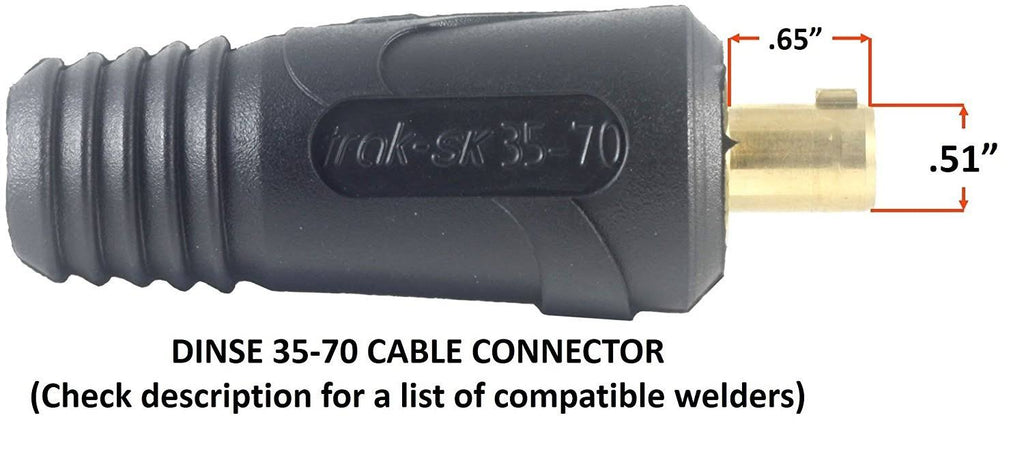 300 Amp Welding Ground Clamp Lead Assembly, #1 AWG Cable (100 Feet) O519