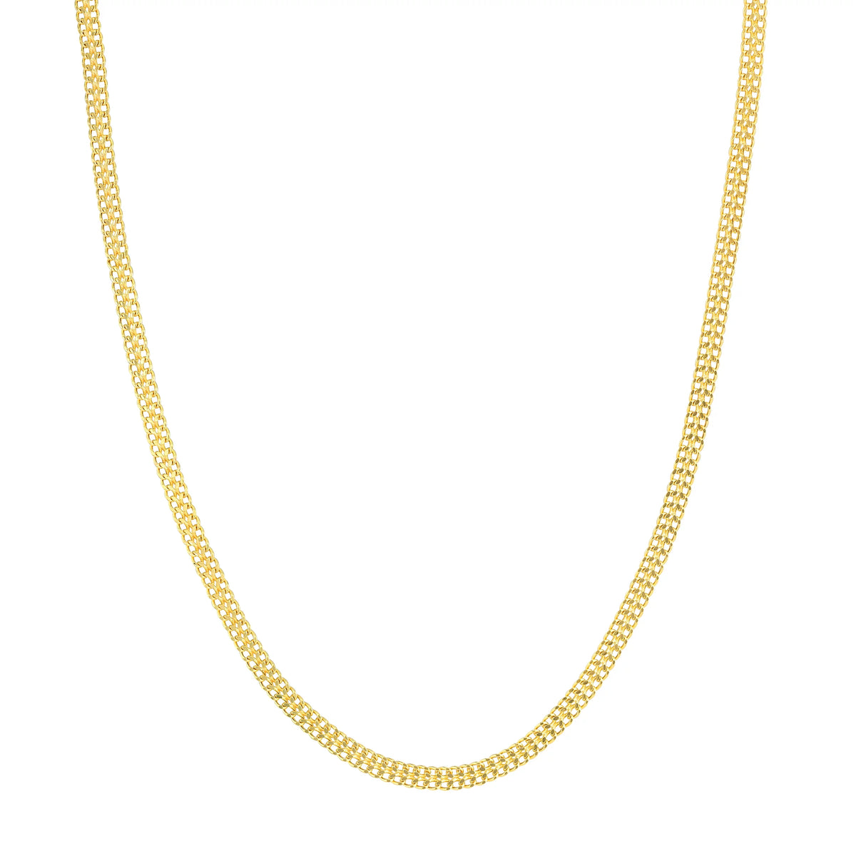 14K Yellow Gold Diamond Cut Chain Necklace S89046