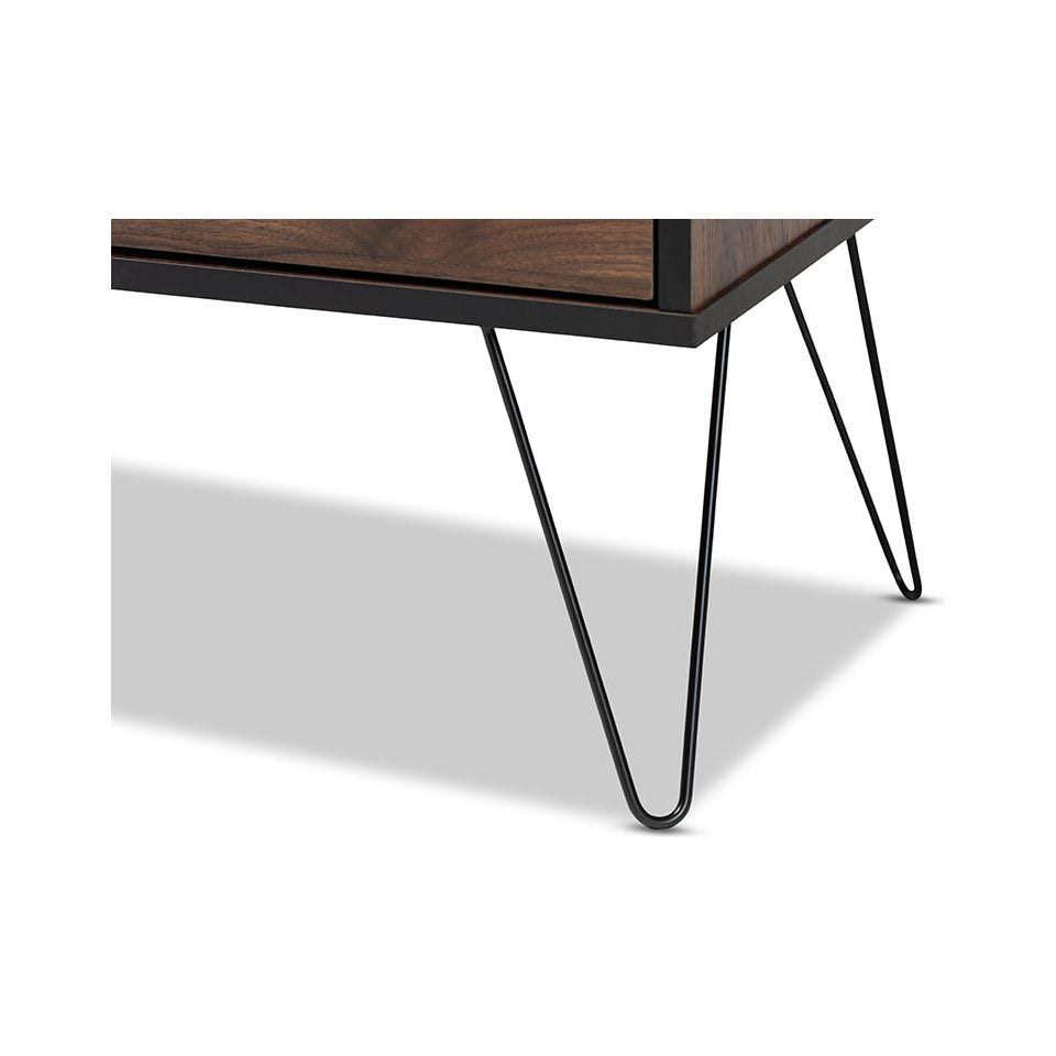 Walnut Brown 1-Drawer Wood Bookcase P62949