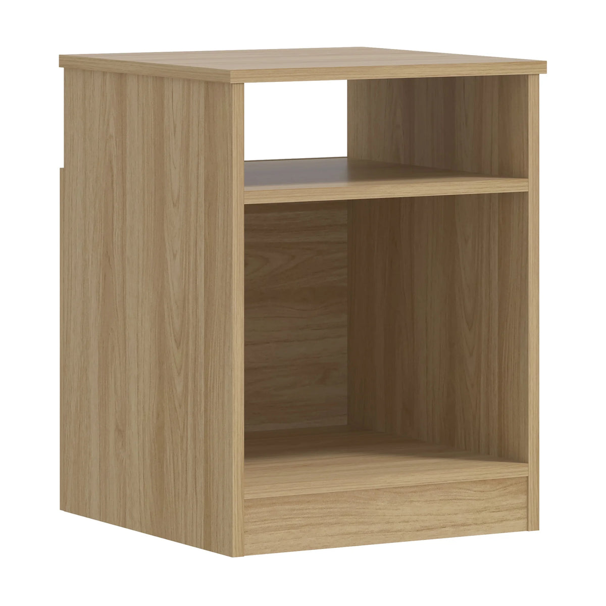 White Open Shelf Nightstand X3504
